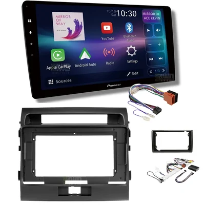 Pioneer DMH-AP8850BT + Aerpro AKTO18 Bundle 10 Inch Trapezoid Head Unit with install kit to suit toyota landcruiser 200 series