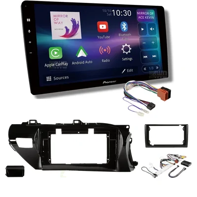 Pioneer DMH-AP8850BT + Aerpro AKTO2 Bundle 10 Inch Trapezoid Head Unit with install kit to suit toyota hilux 2015-2020