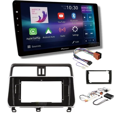 Pioneer DMH-AP8850BT + Aerpro AKTO22 Bundle 10 Inch Trapezoid Head Unit with install kit to suit toyota prado gxl 2018-2020
