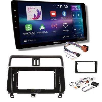Pioneer DMH-AP8850BT + Aerpro AKTO23 Bundle 10 Inch Trapezoid Head Unit with install kit to suit toyota prado 2020-2024