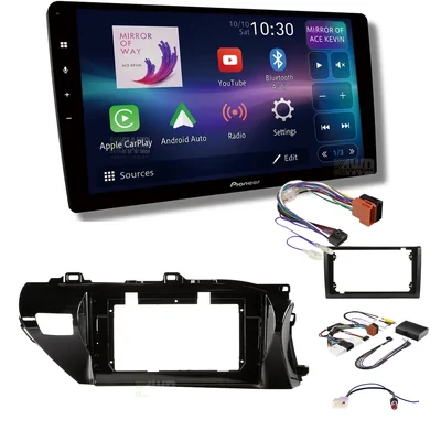 Pioneer DMH-AP8850BT + Aerpro AKTO3 Bundle 10 Inch Trapezoid Head Unit with install kit to suit toyota hilux 2020-