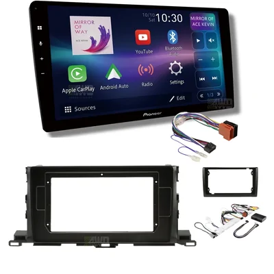 Pioneer DMH-AP8850BT + Aerpro AKTO37 Bundle 10 Inch Trapezoid Head Unit with install kit to suit toyota kluger 2014-2019