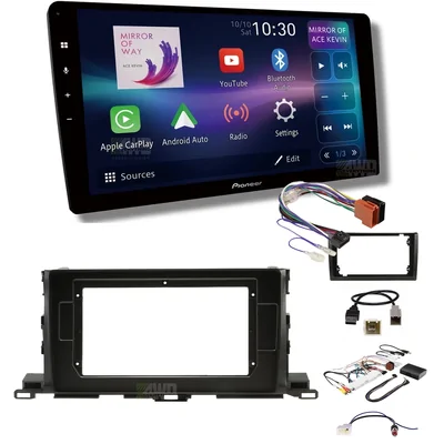 Pioneer DMH-AP8850BT + Aerpro AKTO38 Bundle 10 Inch Trapezoid Head Unit with install kit to suit toyota kluger 2014-2019