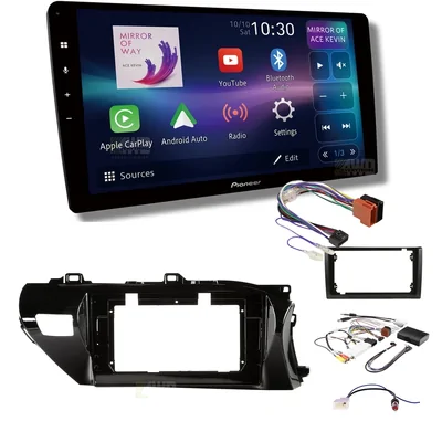 Pioneer DMH-AP8850BT + Aerpro AKTO4 Bundle 10 Inch Trapezoid Head Unit with install kit to suit toyota hilux 2020-