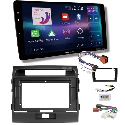 Pioneer DMH-AP8850BT + Aerpro AKTO41 Bundle 10 Inch Trapezoid Head Unit with install kit to suit toyota landcruiser 200 series