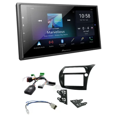 Pioneer DMH-Z6350BT + Aerpro FP8030K - textured black Head Unit Upgrade Kit Fits Honda Civic 2006-2011 Hatchback