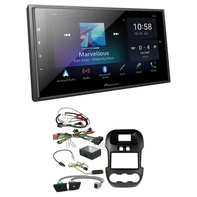 Pioneer DMH-Z6350BT + Aerpro FP8083K - black Head Unit Upgrade Kit Fits Ford Ranger 2012-2015 PX