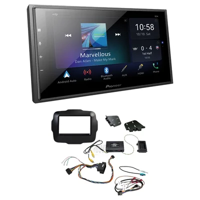 Pioneer DMH-Z6350BT + Aerpro FP8347K - Head Unit Upgrade Kit Fits Jeep Renegade 2015-