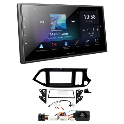 Pioneer DMH-Z6350BT + Aerpro FP8552K - black Head Unit Upgrade Kit Fits Kia Picanto 2011-2017