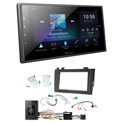 Pioneer DMH-Z6350BT + Aerpro FP8556K - matte black Head Unit Upgrade Kit Fits Volkswagen Transporter T6.1 2020-