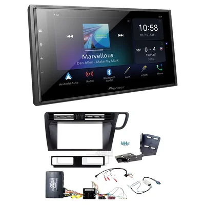 Pioneer DMH-Z6350BT + Aerpro FP8572K - matte black Head Unit Upgrade Kit Fits Audi Q5 2009-2016 (8R)