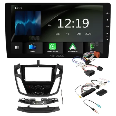 Kenwood DMX6009AXS + Aerpro AKCFO10 Bundle 9 Inch Trapezoid Head Unit with install kit to suit ford focus lz 2015-2018