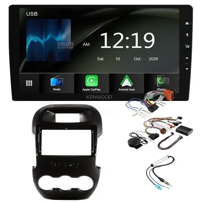 Kenwood DMX6009AXS + Aerpro AKFO2 Bundle 9 Inch Trapezoid Head Unit with install kit to suit ford ranger 2012-2015