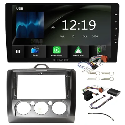 Kenwood DMX6009AXS + Aerpro AKFO5 Bundle 9 Inch Trapezoid Head Unit with install kit to suit ford focus 2005-2011