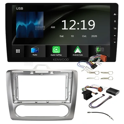 Kenwood DMX6009AXS + Aerpro AKFO8 Bundle 9 Inch Trapezoid Head Unit with install kit to suit ford focus 2007-2011