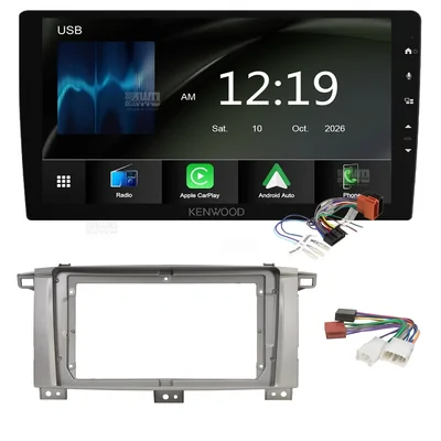 Kenwood DMX6009AXS + Aerpro AKTO40 Bundle 9 Inch Trapezoid Head Unit with install kit to suit toyota landcruiser 100 2003-2007