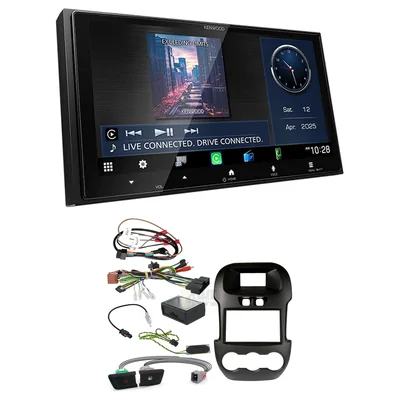 Kenwood DMX7525S + Aerpro FP8083K - black Head Unit Upgrade Kit Fits Ford Ranger 2012-2015 PX