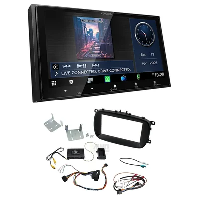 Kenwood DMX7525S + Aerpro FP8125K - black Head Unit Upgrade Kit Fits Fiat 500X 2014-