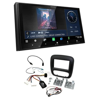 Kenwood DMX7525S + Aerpro FP8132K - black Head Unit Upgrade Kit Fits Renault Trafic 2014- X82 (Headunit Dependant)