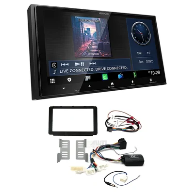 Kenwood DMX7525S + Aerpro FP8241CK - black Head Unit Upgrade Kit Fits Toyota Hilux 2015-2020