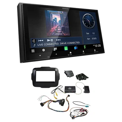 Kenwood DMX7525S + Aerpro FP8347K - Head Unit Upgrade Kit Fits Jeep Renegade 2015-