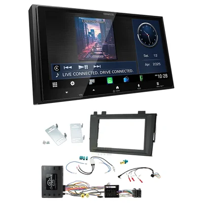 Kenwood DMX7525S + Aerpro FP8556K - matte black Head Unit Upgrade Kit Fits Volkswagen Transporter T6.1 2020-