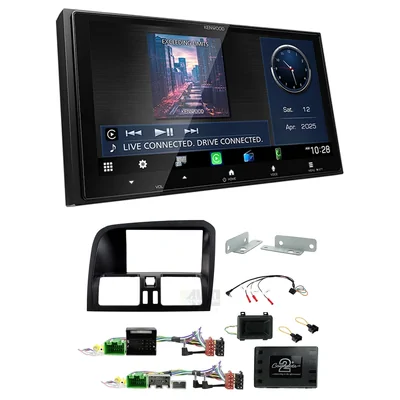Kenwood DMX7525S + Aerpro FP8564K - black Head Unit Upgrade Kit Fits Volvo XC60 2009-2017