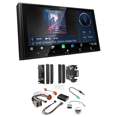 Kenwood DMX7525S + Aerpro FP9236K - Head Unit Upgrade Kit Fits Various Jeep Vehicles