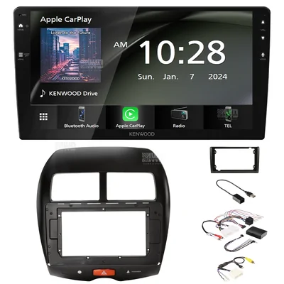 Kenwood DMX80AXS + Aerpro AKMB15 Bundle 9 Inch Trapezoid Head Unit with install kit to suit 9/10 inch to suit mitsubishi asx rockford 2010-2013