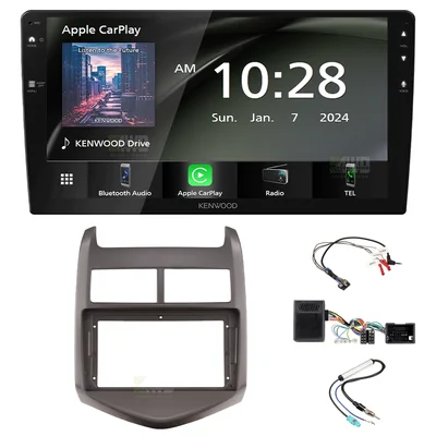 Kenwood DMX80AXS + Aerpro AKTGM5 Bundle 9 Inch Trapezoid Head Unit with install kit to suit holden barina tm 2011-2016
