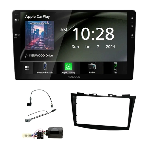 Kenwood DMX80AXS 9" Trapezoid Head Unit Bundle for SUZUKI Swift 2011-2016 