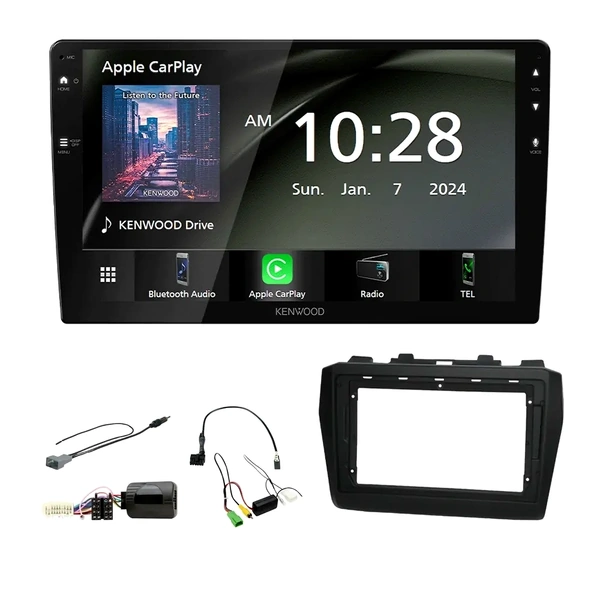 Kenwood DMX80AXS 9" Trapezoid Head Unit Bundle for SUZUKI Swift 2017-2024 