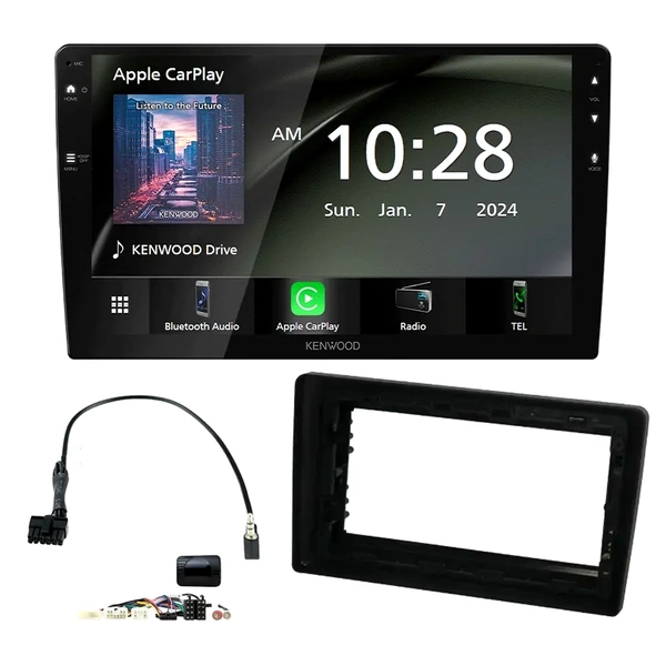 Kenwood DMX80AXS 9" Trapezoid Head Unit Bundle for TOYOTA COROLLA 2009 - 2012