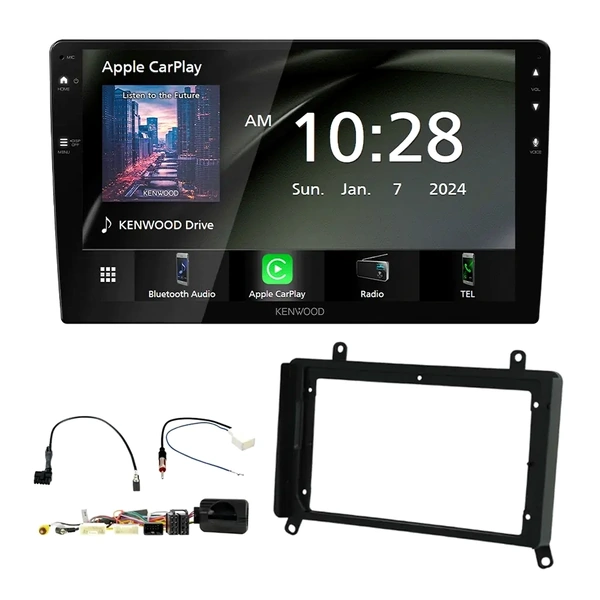 Kenwood DMX80AXS 9" Trapezoid Head Unit Bundle for TOYOTA Hiace 2019-Up 