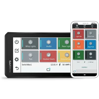 Enerdrive Garmin Digital Switching Panel W175 x H180mm (12V Sockets Cutouts) DSAP-V2