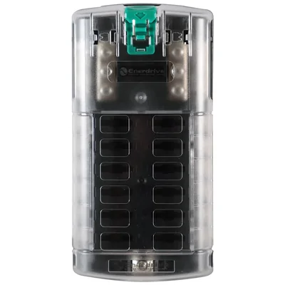 Enerdrive Fuse Block 12 Way with Neg Bar EA-FB-07