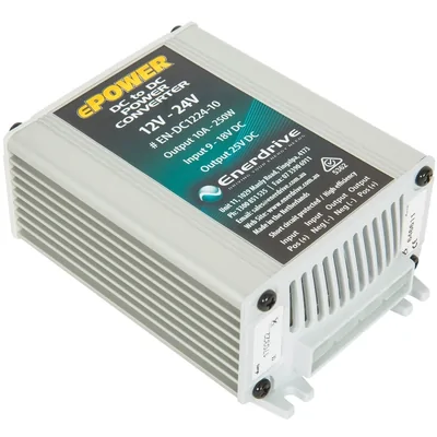 Enerdrive 12v-24v 10A DC Converter Output 25V EN-DC1224-10