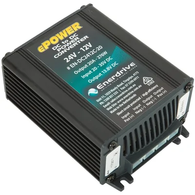 Enerdrive 24v-12v 20A DC Converter Output 13.8V EN-DC2412C-20