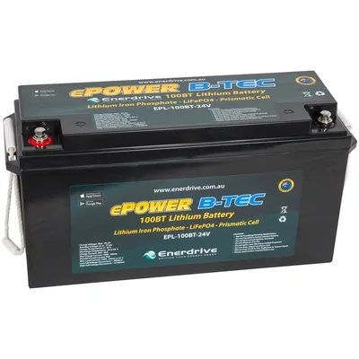 Enerdrive B-TEC 100amp / 24v LiFePO4 Battery BT EPL-100BT-24V