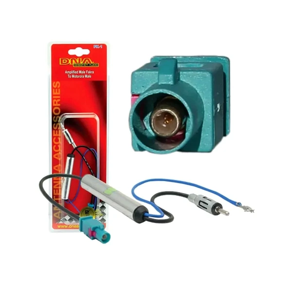 DNA Audio FK-1 Male Fakra Plug To Standard Motorola Antenna Plug With Built In Amplifier