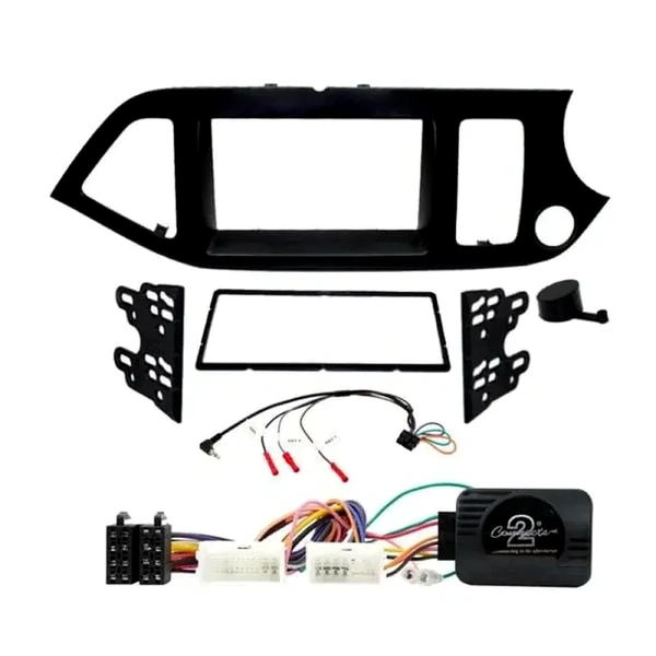 Aerpro FP8552K Head Unit Install Kit Black fits Kia Pico