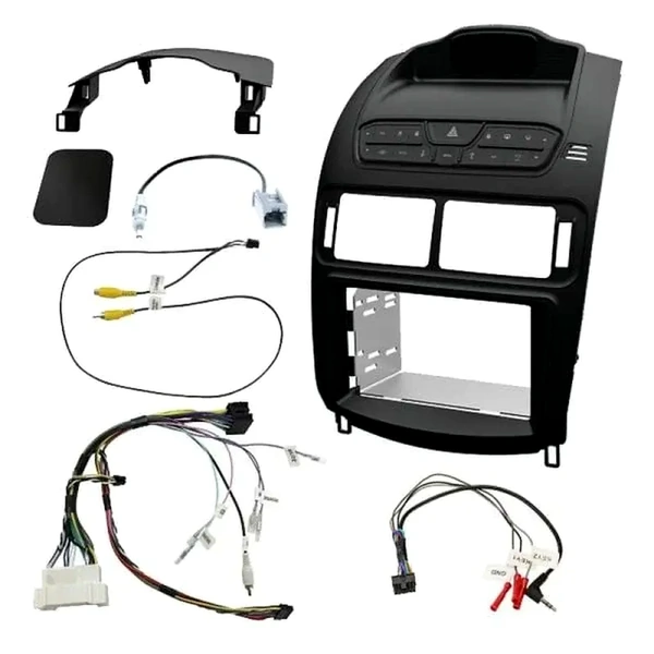 Aerpro FP9650SK Head Unit Install Kit Satin Black fits Ford FG Falcon Double DIN