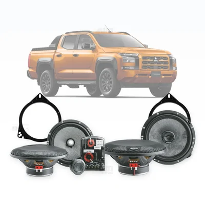 Mitsubishi Triton MV Focal 6.5-Inch Front and Rear Speaker Upgrade Bundle 2024-Onwards