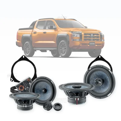 Mitsubishi Triton MV Focal 6.5-Inch Front and Rear Speaker Upgrade Bundle 2024-Onwards