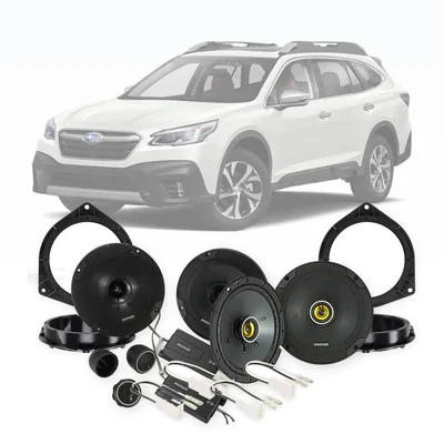 Subaru Outback Kicker 6.5-Inch Front and Rear Speaker Upgrade Bundle 2015-2020