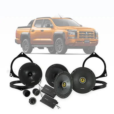 Mitsubishi Triton MV Kicker 6.5-Inch Front and Rear Speaker Upgrade Bundle 2024-Onwards