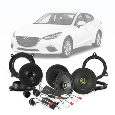 Mazda 3 Axela BM Kicker 6.5-Inch Front and Rear Speaker Upgrade Bundle 2013-2016