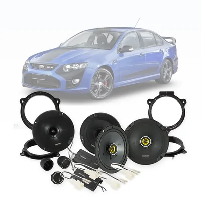 Ford Falcon FG Kicker 6.5-Inch Front and Rear Speaker Upgrade Bundle 2008-2011