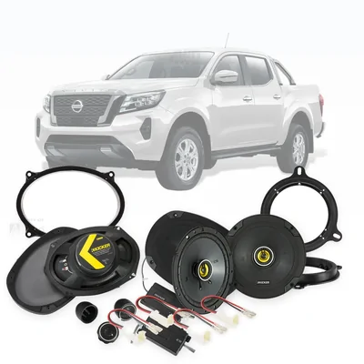 Nissan Navara D23 Kicker 6x9-Inch Front and 6.5-Inch Rear Speaker Upgrade Bundle 2019-Onwards