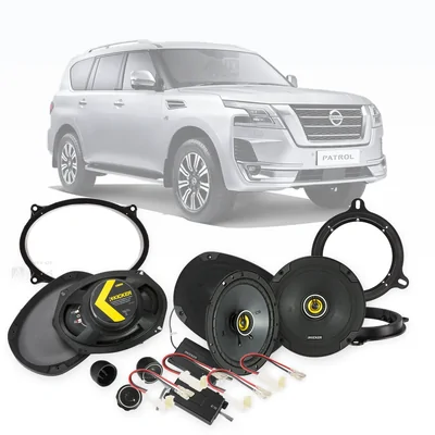 Nissan Patrol Y62 Kicker 6x9-Inch Front and 6.5-Inch Rear Speaker Upgrade Bundle 2013-Onwards
